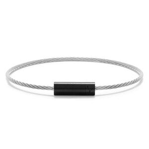le gramme 5g Brushed Ceramic Cable Bracelet UNISEX